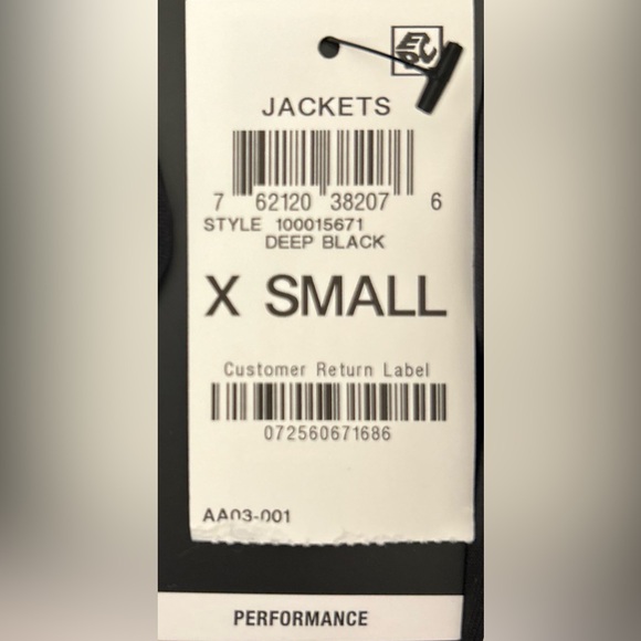 Ideology NWT Black Slim-Fit Running Jacket, 2 front Zip Pockets/Thumb Pulls. XS - Picture 3 of 6